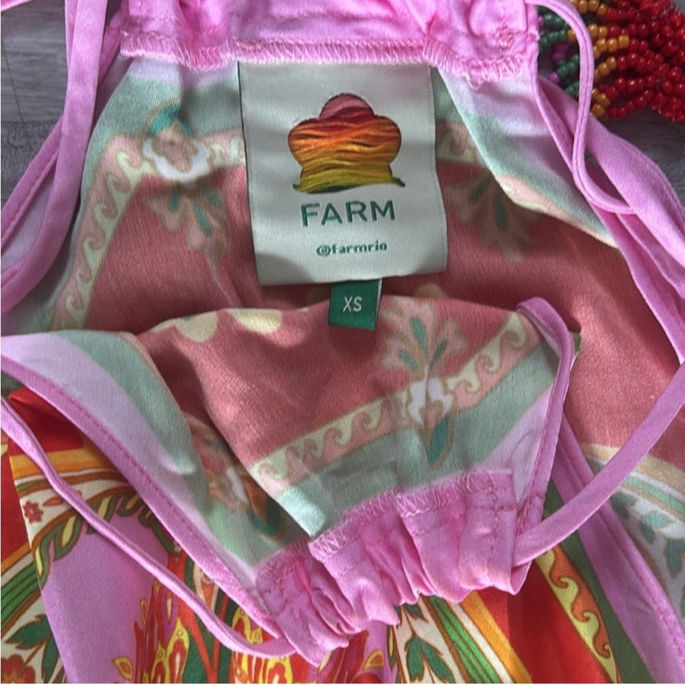 FARM Rio Beach Scarf Mini Dress Sz XS - Picture 7 of 7